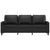3-Seater Sofa Black 180 cm Faux Leather