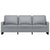 3-Seater Sofa Light Grey 180 cm Fabric