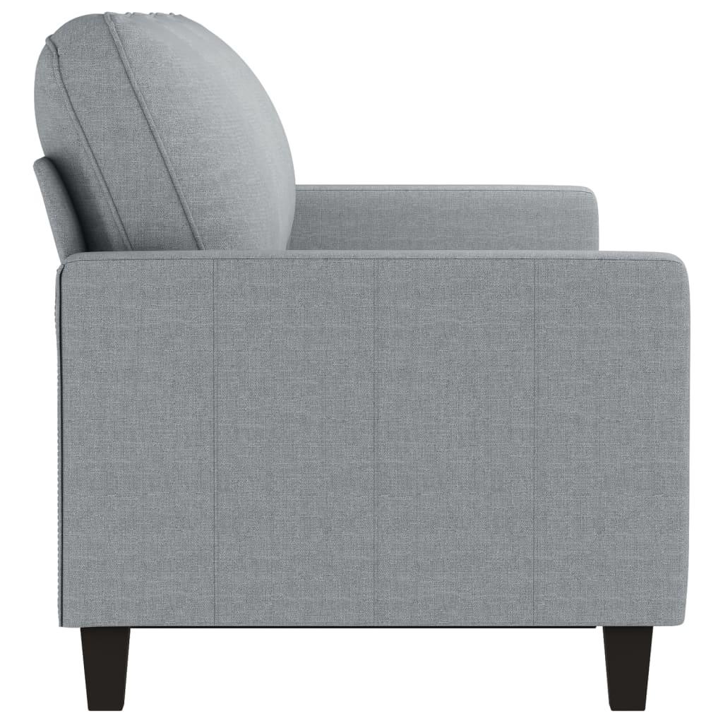 3-Seater Sofa Light Grey 180 cm Fabric