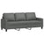 3-Seater Sofa Dark Grey 180 cm Fabric