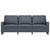 3-Seater Sofa Dark Grey 180 cm Velvet