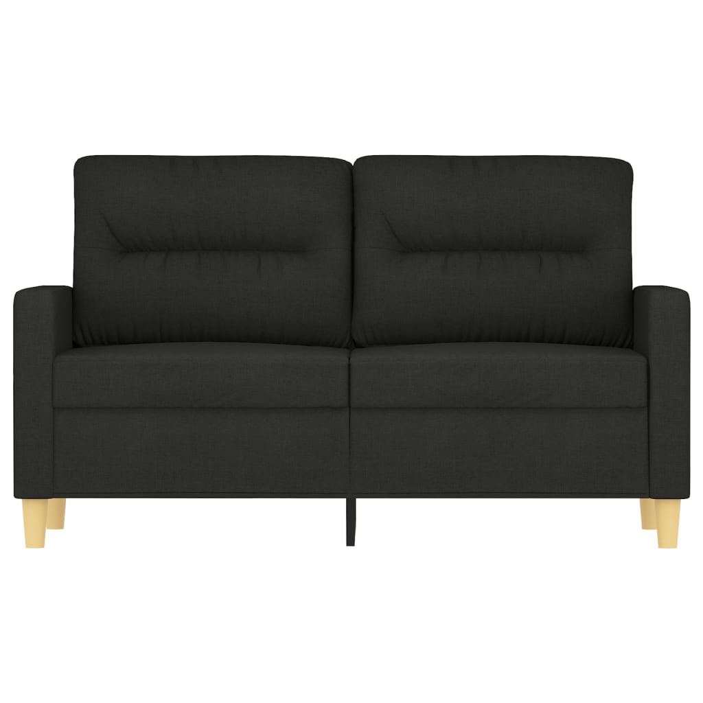 2-Seater Sofa Black 120 cm Fabric