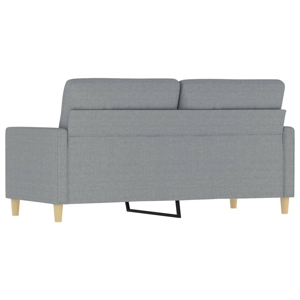 2-Seater Sofa Light Grey 140 cm Fabric