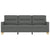 3-Seater Sofa Dark Grey 180 cm Fabric