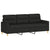 3-Seater Sofa Black 180 cm Fabric