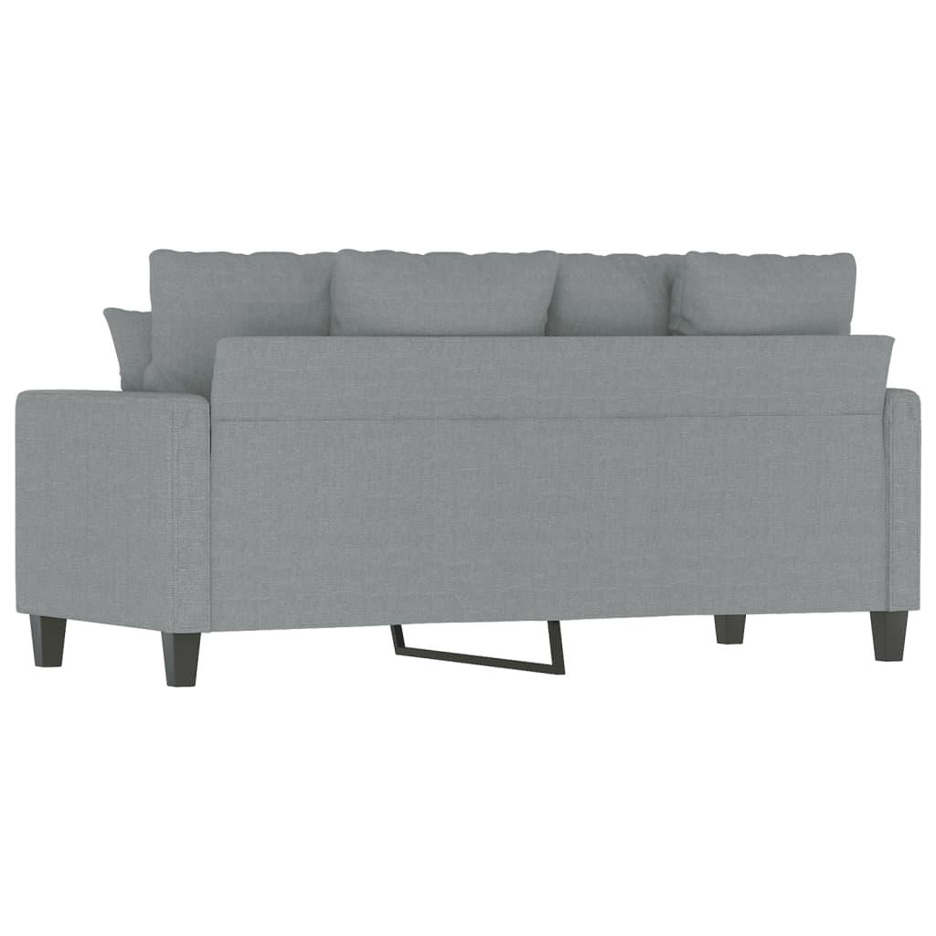 2-Seater Sofa Light Grey 140 cm Fabric