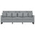 3-Seater Sofa Light Grey 180 cm Fabric