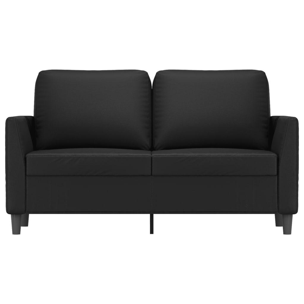 2-Seater Sofa Black 120 cm Faux Leather