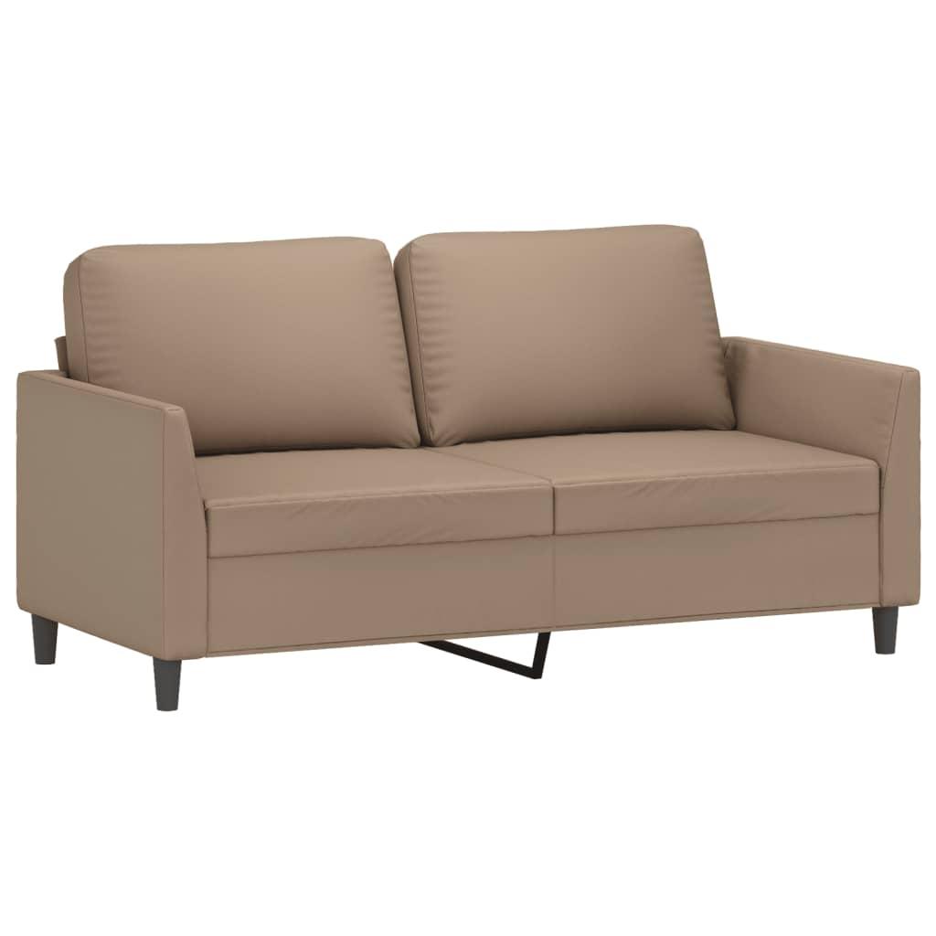 2-Seater Sofa Cappuccino 140 cm Faux Leather