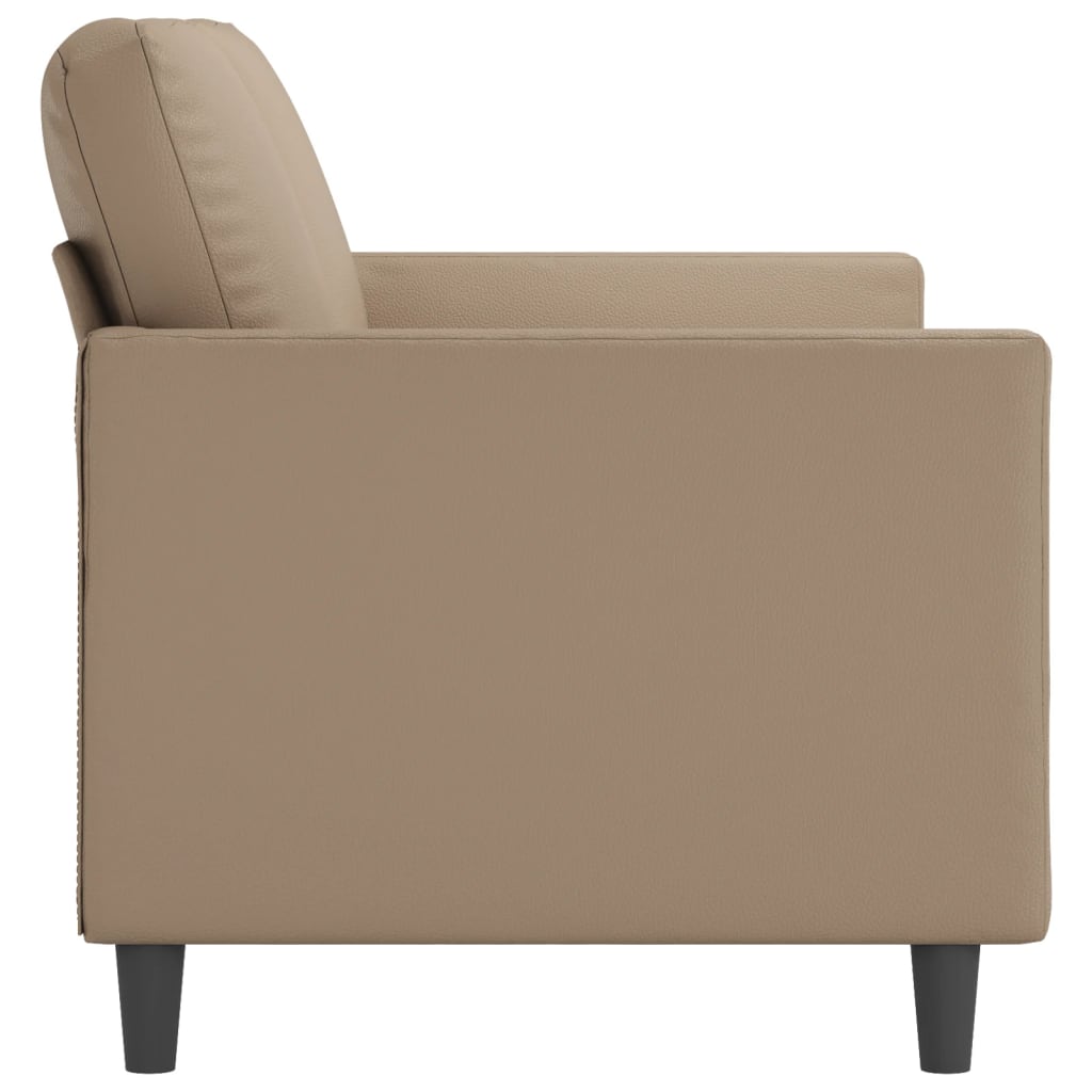 2-Seater Sofa Cappuccino 140 cm Faux Leather