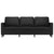 3-Seater Sofa Black 180 cm Faux Leather