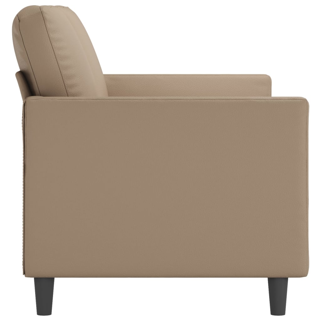 3-Seater Sofa Cappuccino 180 cm Faux Leather