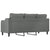 3-Seater Sofa Dark Grey 180 cm Fabric