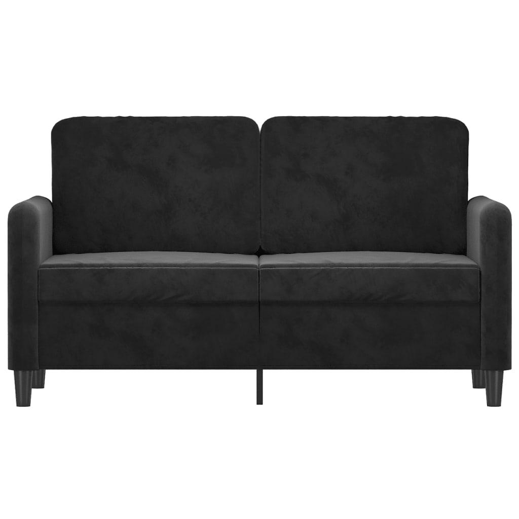 2-Seater Sofa Black 120 cm Velvet