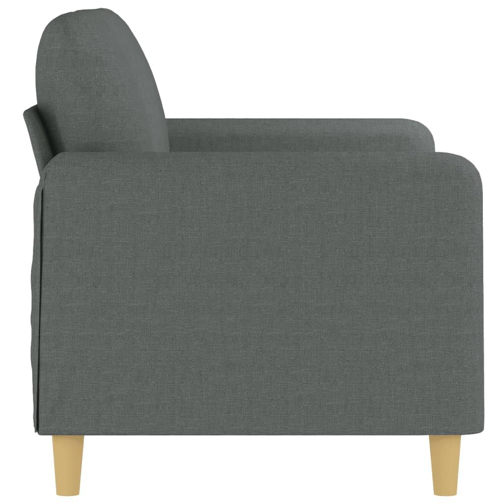 2-Seater Sofa Dark Grey 120 cm Fabric