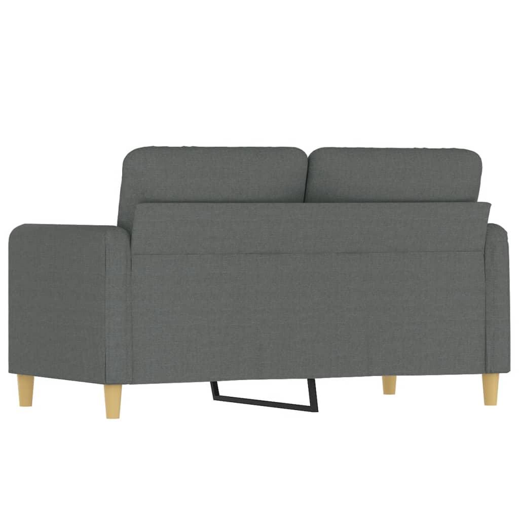 2-Seater Sofa Dark Grey 120 cm Fabric