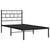 Metal Bed Frame without Mattress with Headboard Black 107x203 cm King Single