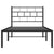 Metal Bed Frame without Mattress with Headboard Black 107x203 cm King Single