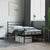 Metal Bed Frame without Mattress with Footboard Black 107x203 cm King Single