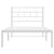 Metal Bed Frame without Mattress with Headboard White 90x190 cm