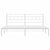 Metal Bed Frame without Mattress with Headboard White 183x203 cm King