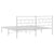 Metal Bed Frame without Mattress with Headboard White 183x203 cm King
