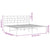 Metal Bed Frame without Mattress with Headboard White 183x203 cm King