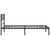 Metal Bed Frame without Mattress with Headboard Black 107x203 cm King Single