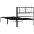 Metal Bed Frame without Mattress with Headboard Black 107x203 cm King Single