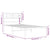 Metal Bed Frame without Mattress with Headboard Black 107x203 cm King Single