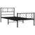 Metal Bed Frame without Mattress with Footboard Black 107x203 cm King Single