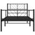 Metal Bed Frame without Mattress with Footboard Black 107x203 cm King Single