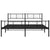 Metal Bed Frame without Mattress with Footboard Black 183x203 cm King