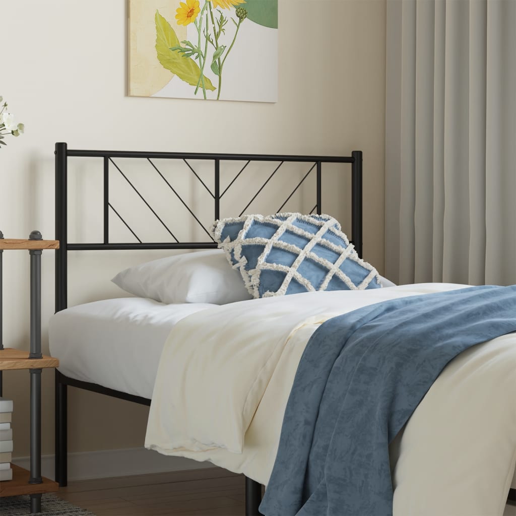 Metal Replace Headboard Black 107 cm
