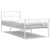 Metal Bed Frame without Mattress with Footboard White 107x203 cm King Single