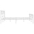 Metal Bed Frame without Mattress with Footboard White 183x203 cm King