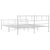 Metal Bed Frame without Mattress with Footboard White 183x203 cm King