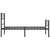 Metal Bed Frame without Mattress with Footboard Black 107x203 cm King Single