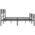 Metal Bed Frame without Mattress with Footboard Black 183x203 cm King
