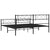 Metal Bed Frame without Mattress with Footboard Black 183x203 cm King