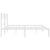 Metal Bed Frame without Mattress with Headboard White 183x203 cm King