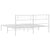 Metal Bed Frame without Mattress with Headboard White 183x203 cm King