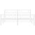 Metal Bed Frame without Mattress with Footboard White 183x203 cm King