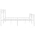 Metal Bed Frame without Mattress with Footboard White 183x203 cm King