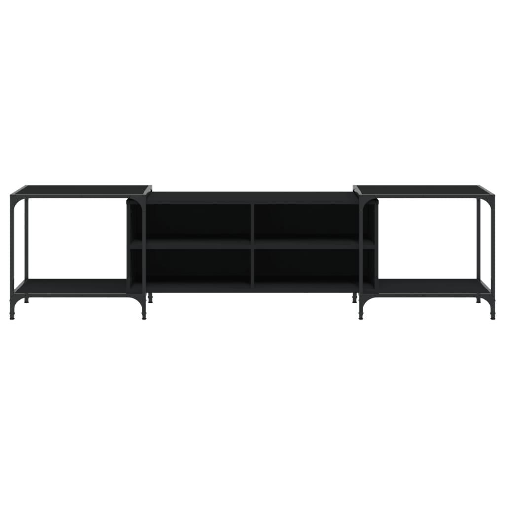 TV Cabinet Black 203x37x50 cm Engineered Wood