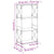 Bookcase 4-Tier Black 59x35x132 cm Engineered Wood