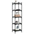 Bookcase 5-Tier Black 40x30x154 cm Engineered Wood