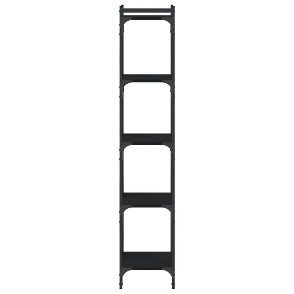 Bookcase 5-Tier Black 40x30x154 cm Engineered Wood