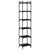 Bookcase 6-Tier Black 40x30x188 cm Engineered Wood