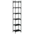 Bookcase 6-Tier Black 40x30x188 cm Engineered Wood